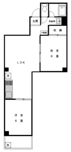 第三長門ビル703 間取り図