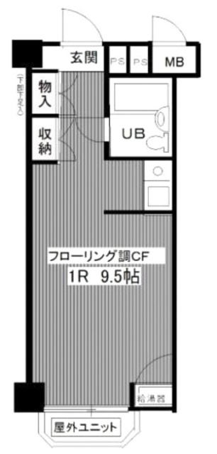 カルム赤坂3F 間取り図