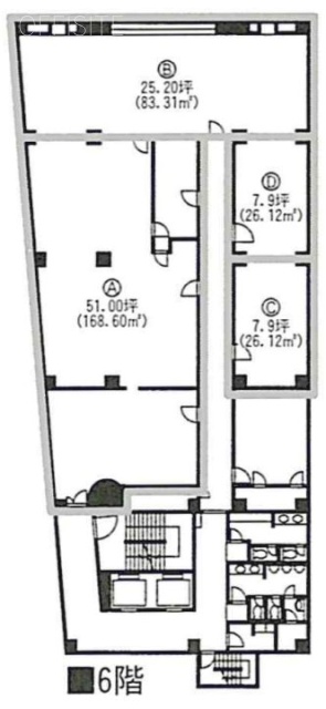 東京滋賀ビルD 間取り図