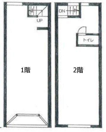 高輪貸店舗1F～2F 間取り図