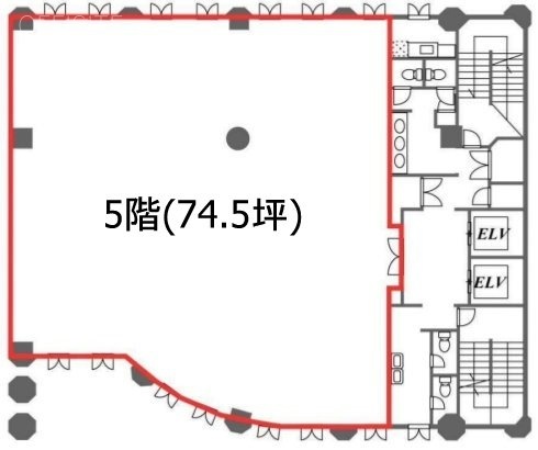 花井ビル5F 間取り図