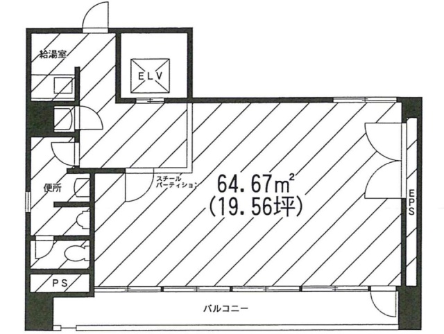 汐留AZビル8F 間取り図