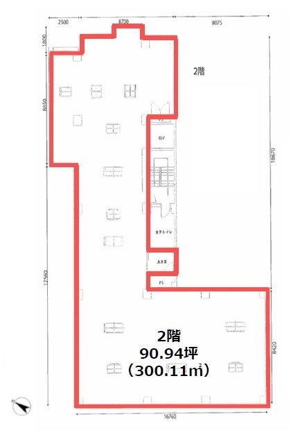 田中興産ビル2F 間取り図