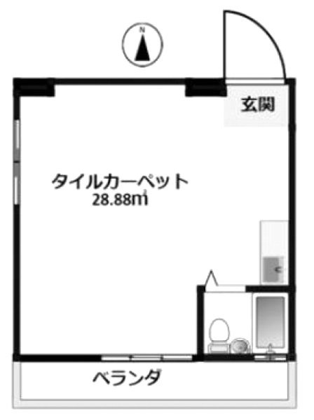 第2ヴィラ青山ビル202 間取り図