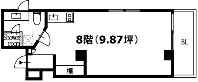 ストークビル赤坂801 間取り図