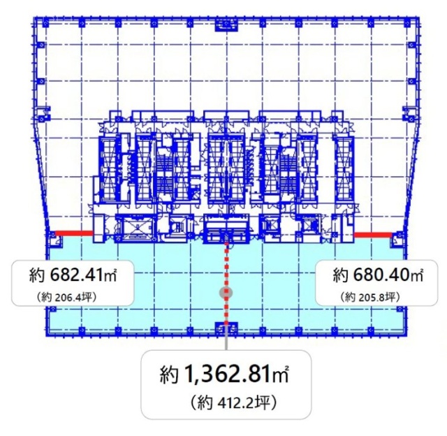 虎ノ門ヒルズステーションタワー19F 間取り図