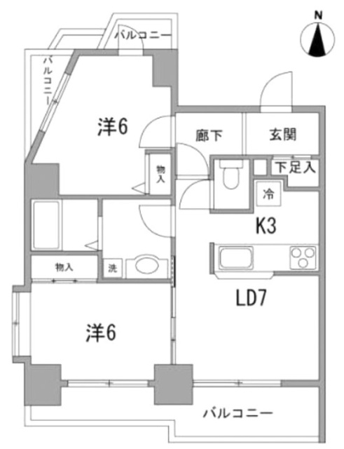 ベルメゾン目黒301 間取り図