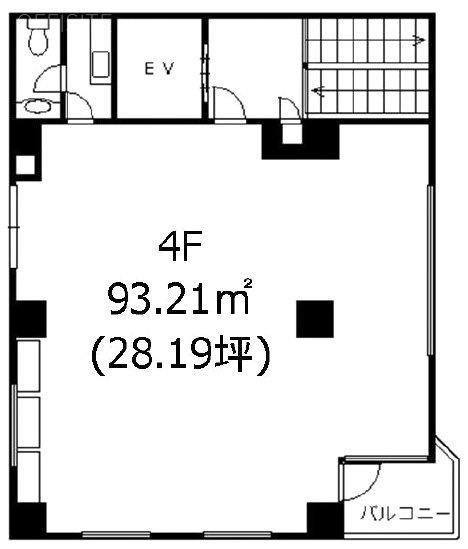 中野新橋3610ビル4F 間取り図