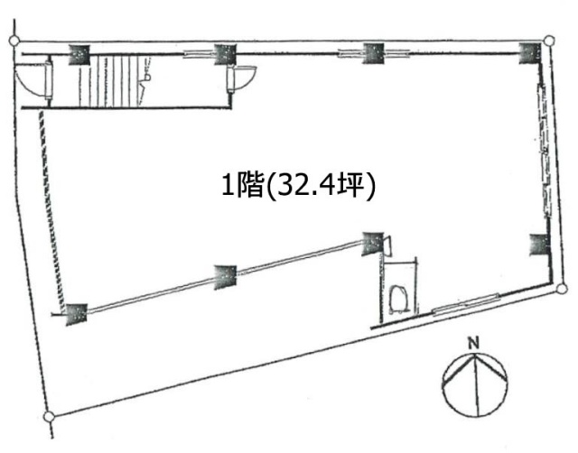 メゾンドール東中野ビル1F 間取り図