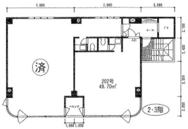 クリスタル船堀ビル202 間取り図