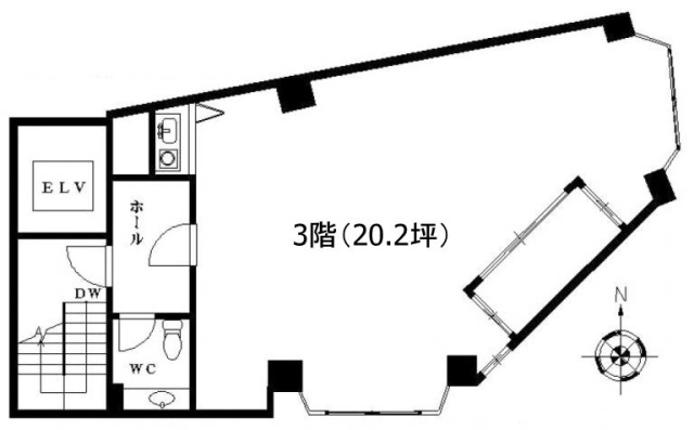 ムサシヤビル3F 間取り図