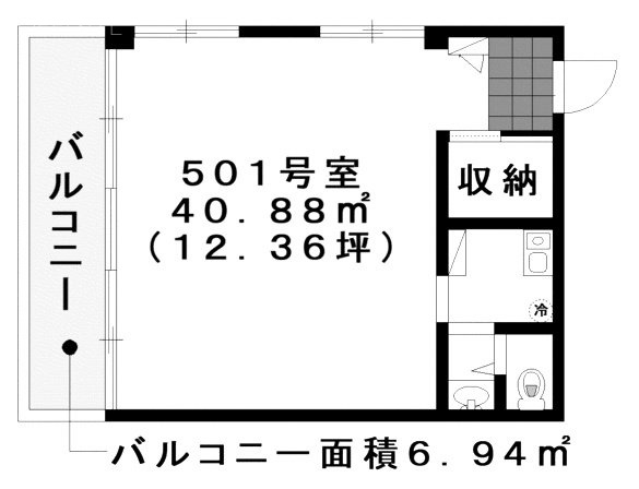 リバービル5F 間取り図