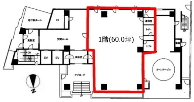 新半蔵門ビル1F 間取り図