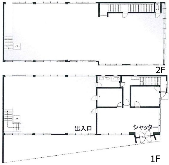 トクエイ化学ビル1F～2F 間取り図