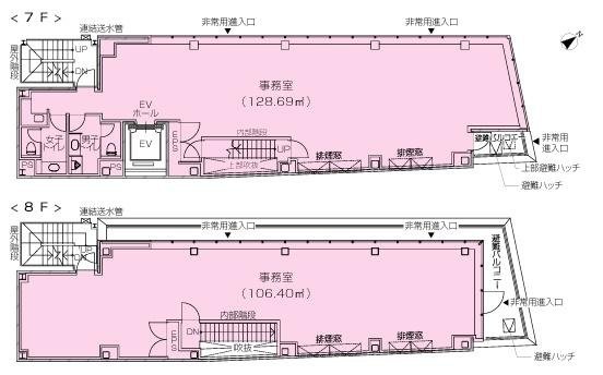 芝公園PRーEXビル7F～8F 間取り図