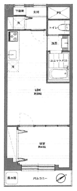 チサン三軒茶屋第2ビル1004 間取り図