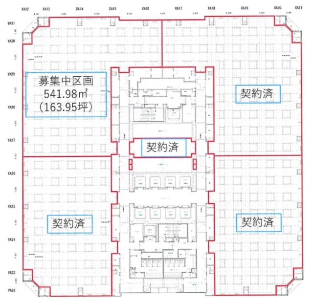 晴海アイランドトリトンスクエアオフィスタワーZ棟22F 間取り図