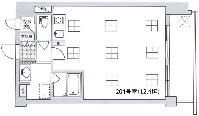ライオンズマンション代々木第2204 間取り図