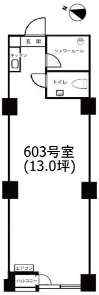 常盤松葵マンション603 間取り図