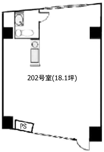 ラポスタビル202 間取り図