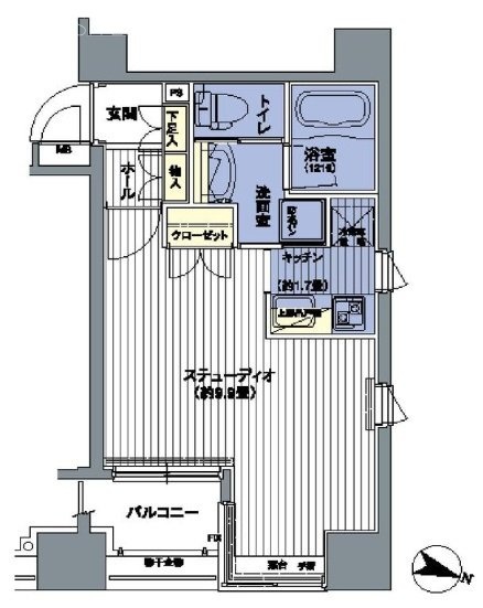 パンテオン日本橋三越前801 間取り図