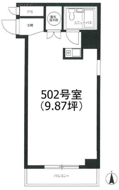 新宿御苑前マンション502 間取り図