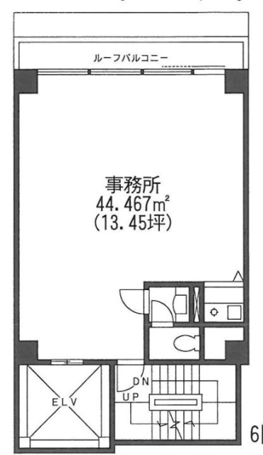 協栄三崎町ビル6F 間取り図
