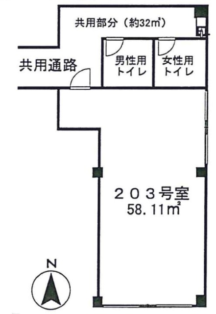 立川サニーハイツビル203 間取り図