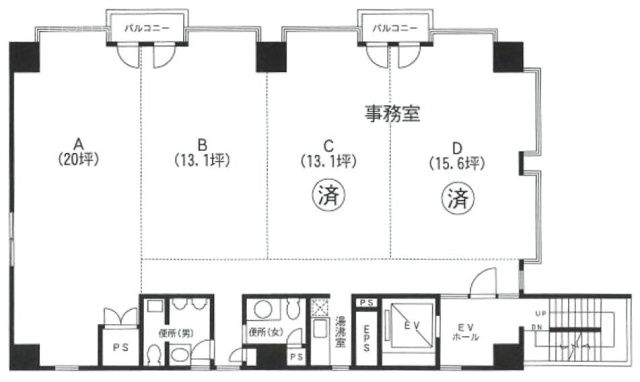 富士見町ビルAB 間取り図