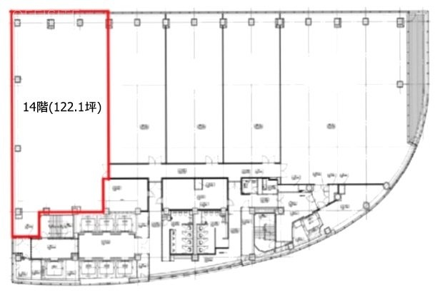 有楽町駅前ビルディング(有楽町イトシアオフィスタワー)14F 間取り図