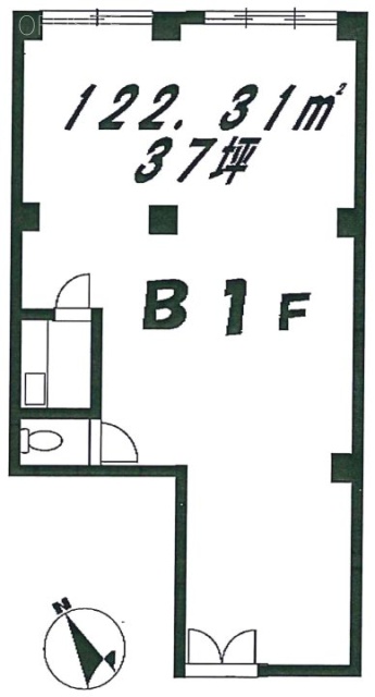 日総コーポビルB1F 間取り図