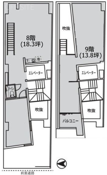 SK麻布十番ビル8F～9F 間取り図