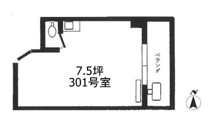 桧山第1ビル301 間取り図