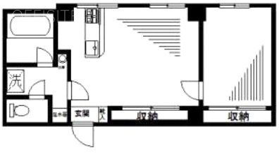 鹿鳴館ハイツ原宿302 間取り図