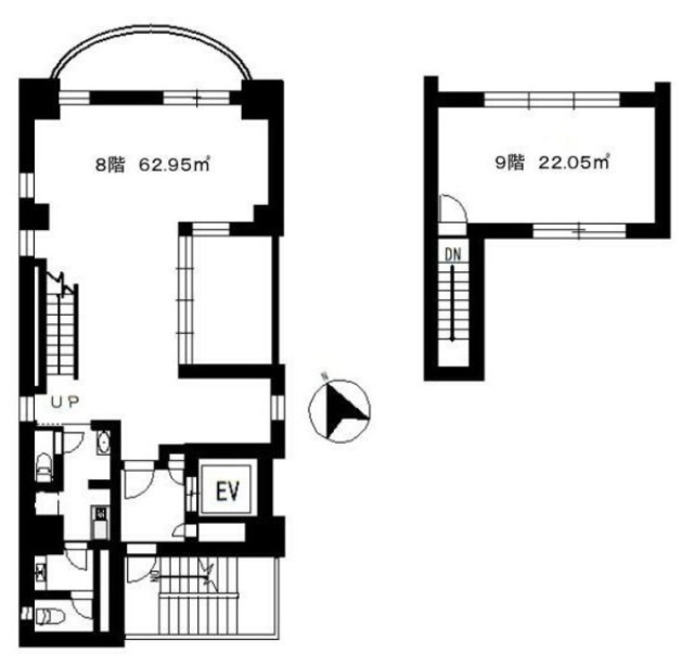 広尾AKビル8F~9F 間取り図