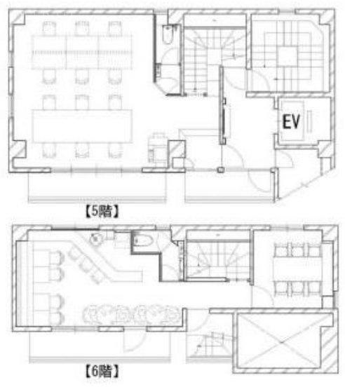 プロンテ九段ビル5F～6F 間取り図