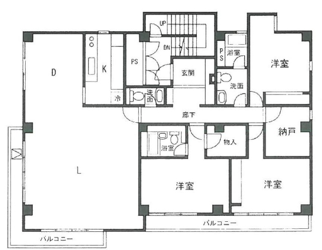 鳥居坂ハウスビル3F 間取り図