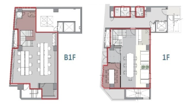 M.BALANCE+ GINZA EASTB1F～1F 間取り図