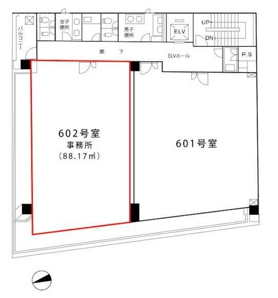 No.R浜松町ビル602 間取り図