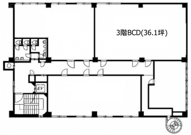 上地(かみち)ビルBCD 間取り図
