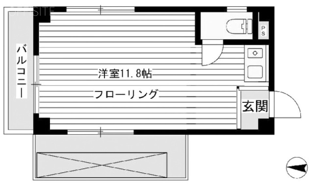 メルシー神宮前EASTビルB 間取り図