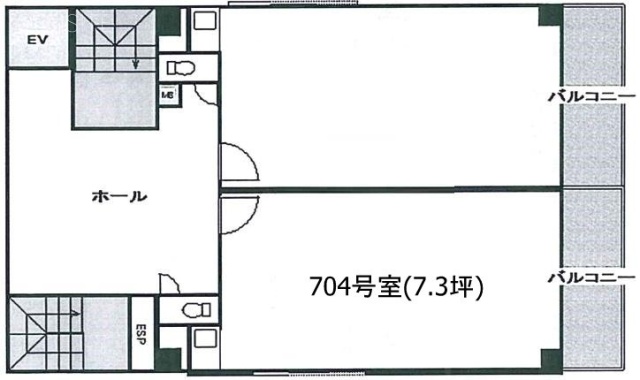 大橋ビル704 間取り図