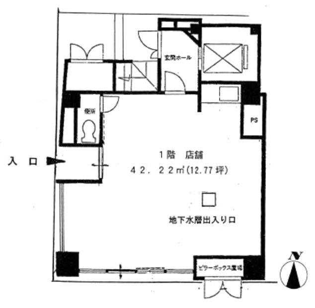 つるやビル1F 間取り図