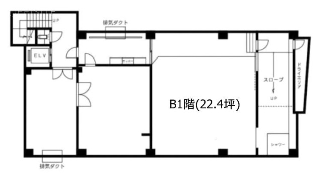 百人町2丁目ビルB1F 間取り図