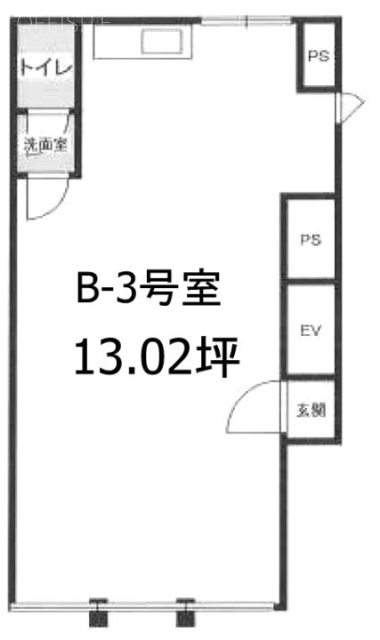 公営社第一ビルB-3 間取り図