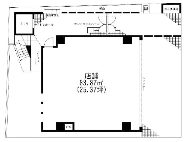 キャピタルコートⅤビル1F 間取り図