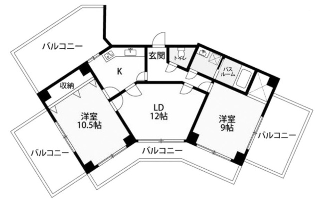 目黒ハイホームビル1401 間取り図