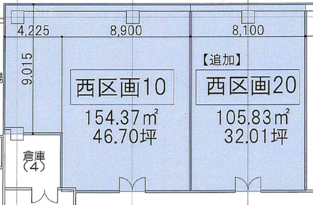 テレコムセンタービル西棟1F 間取り図