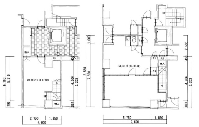 神田乗物町ビル1F～2F 間取り図