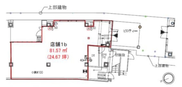 渋谷ブリッジ(B棟)1b 間取り図